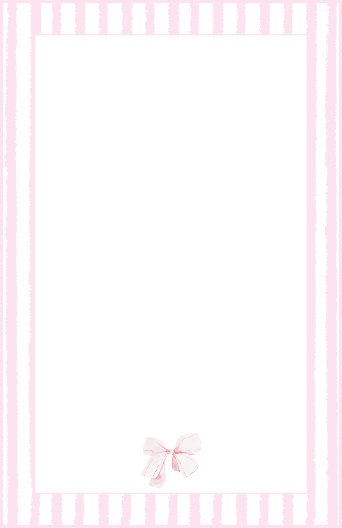 Pink Stripe and Bow Notepad