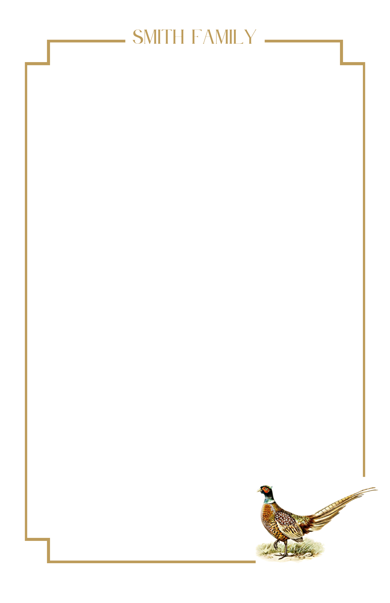 Pheasant Notepad